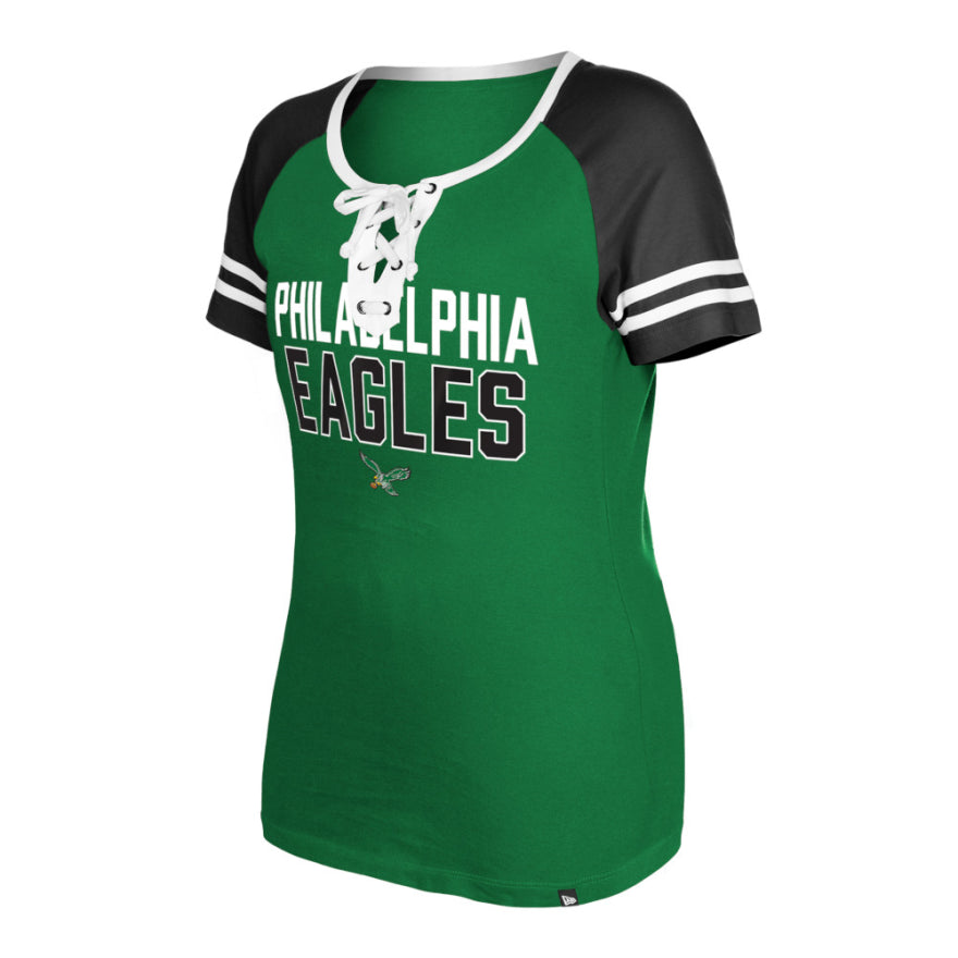 Eagles New Era Womens Lace Up T-Shirt