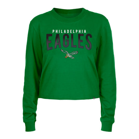 Eagles New Era Women's Cropped Long Sleeve T-Shirt