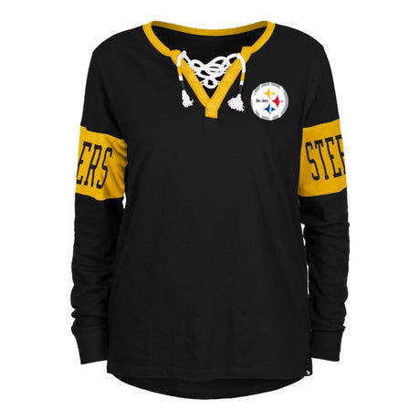 Steelers New Era Women's Laced Up Long Sleeve Jersey