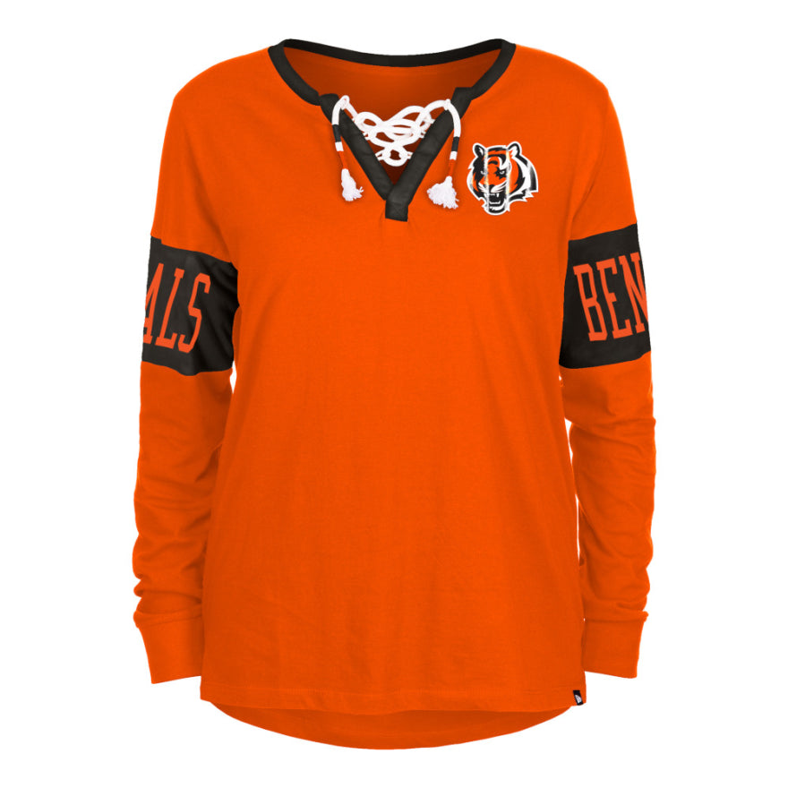 Bengals New Era Women's Laced Up Long Sleeve Jersey