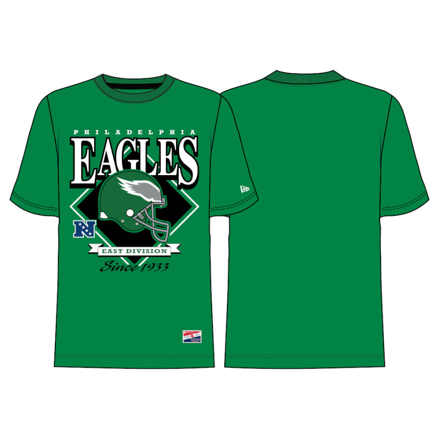 Eagles New Era Men's Helmet Logo T-Shirt