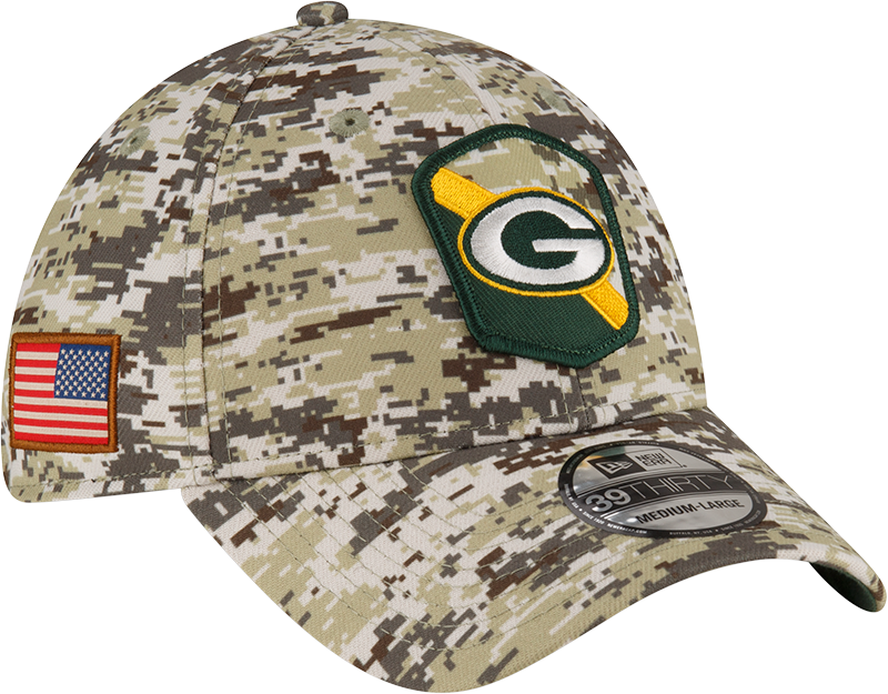 Packers New Era 2023 39THIRTY Salute to Service Hat