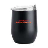 Bengals Powder Coat Curved Beverage Glass