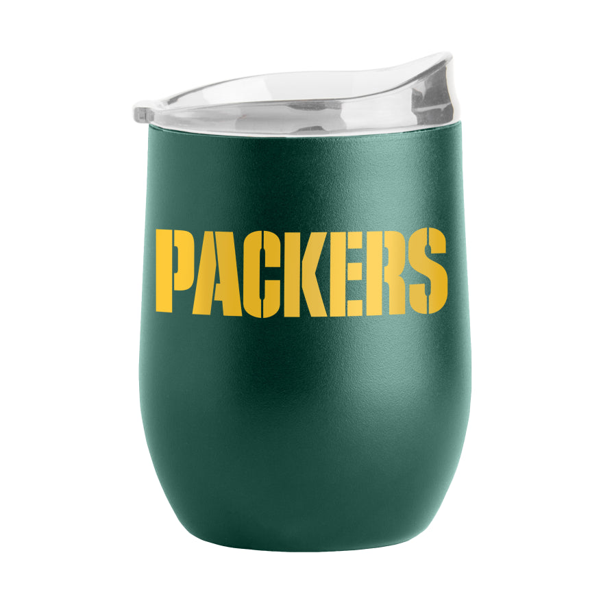 Packers Powder Coat Curved Beverage Glass