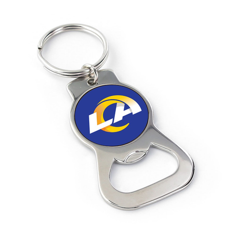 Rams Silver Bottle Opener Keychain