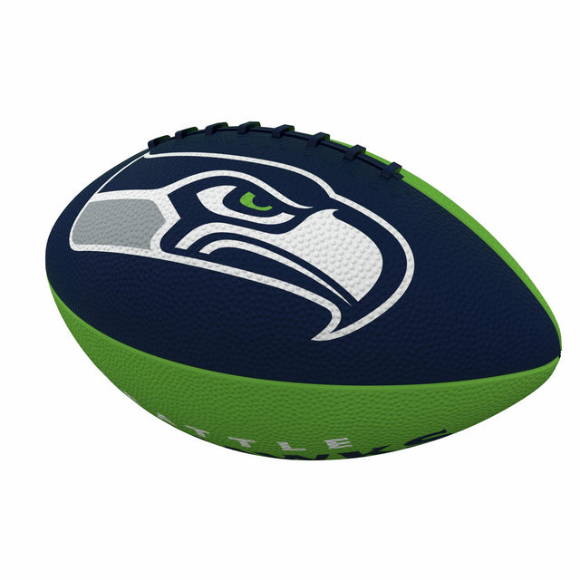 Seahawks Pinwheel Logo Junior Size Rubber Football