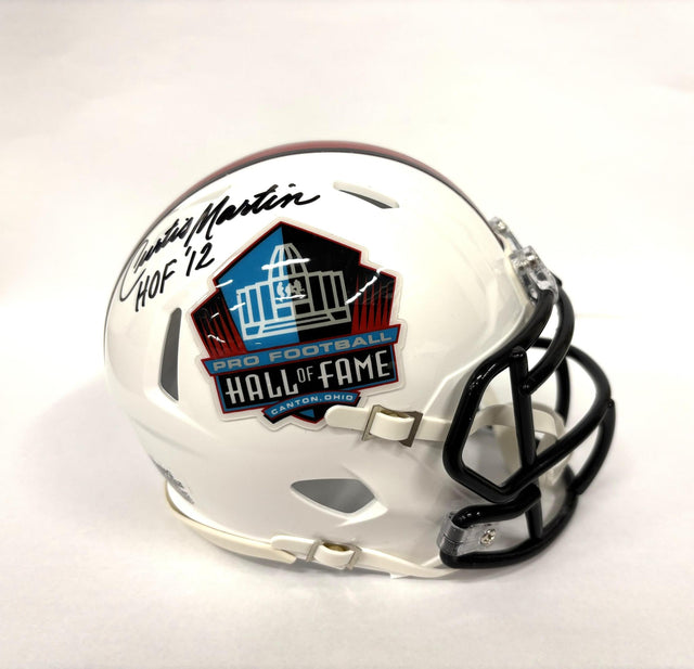 Curtis Martin Autographed Hall of Fame Speed Mini Helmet