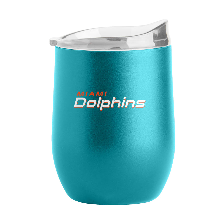 Dolphins Powder Coat Curved Beverage Glass