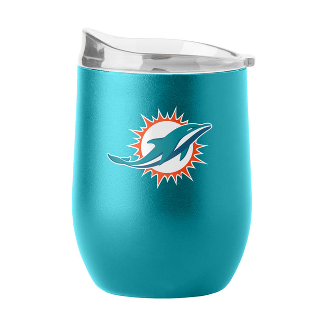 Dolphins Powder Coat Curved Beverage Glass