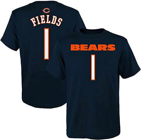 Bears Justin Fields Youth Mainliner Name & Number Tee