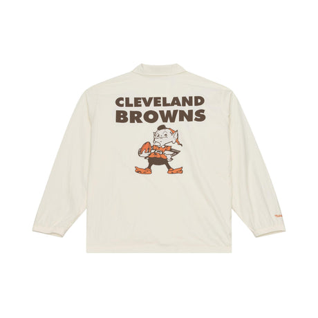 Browns 2026 Mitchell & Ness Men's NFL Retro Roots Coaches Jacket