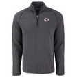 Chiefs Cutter and Buck Men's Black Peshastin Eco Fleece Half Zip Pullover