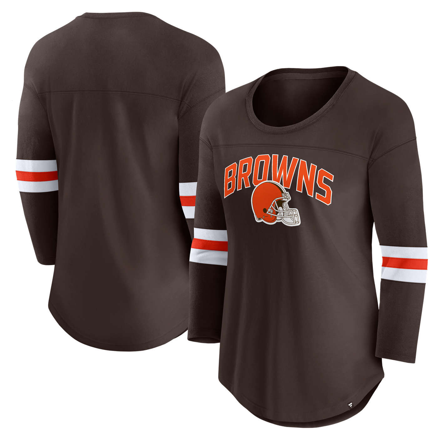 Browns Women's Fanatics First Team Arch 3/4 Sleeve T-Shirt