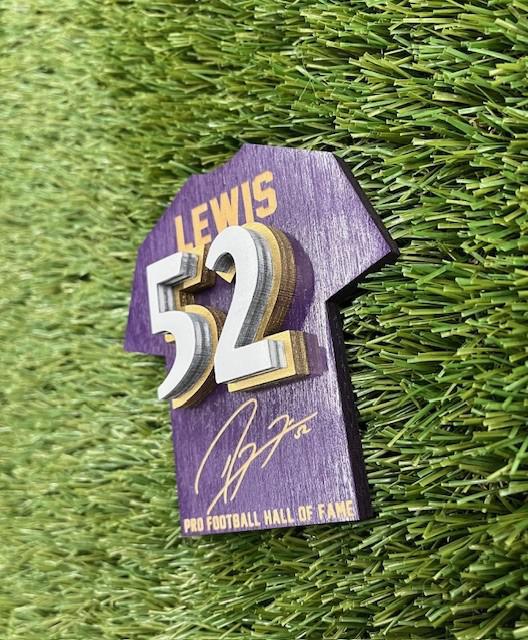 Ray Lewis Wood Jersey Jumbo Magnet