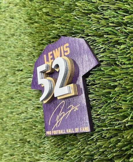 Ray Lewis Wood Jersey Jumbo Magnet