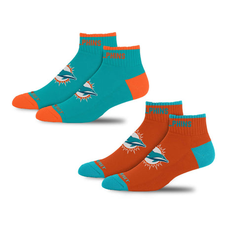 Dolphins 2025 2-Pack Front & Center Socks