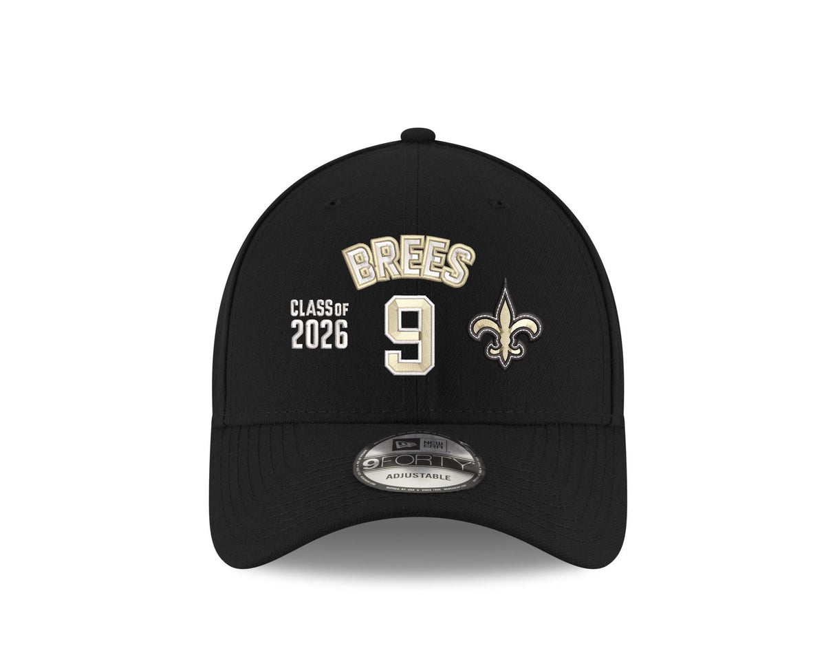 Drew Brees Saints Class of 2026 New Era 9FORTY Name and Number Hat