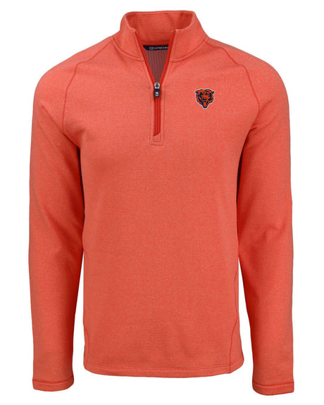 Bears Cutter and Buck Men's Orange Peshastin Eco Fleece Half Zip Pullover