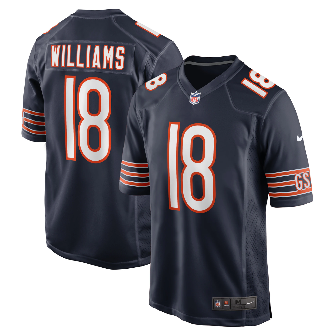 Bears Caleb Williams Men's Navy Nike Game Jersey