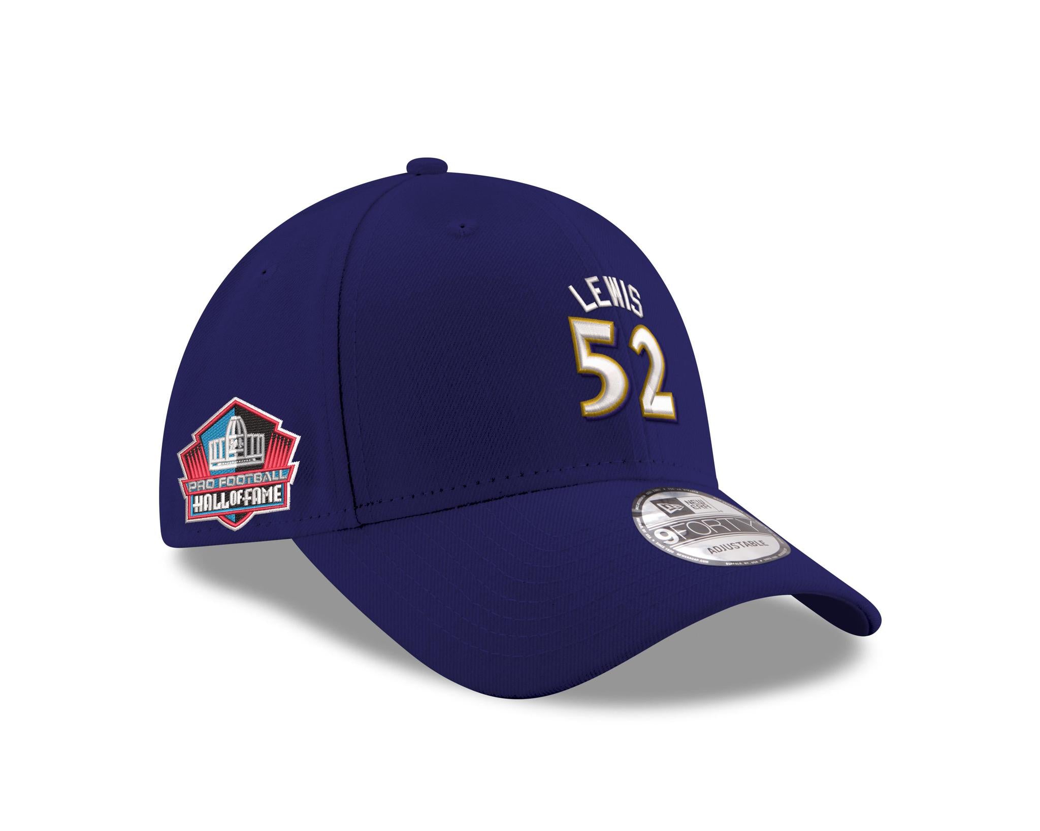 Ravens Ray Lewis #52 Name and Number Hat – Pro Football Hall of Fame