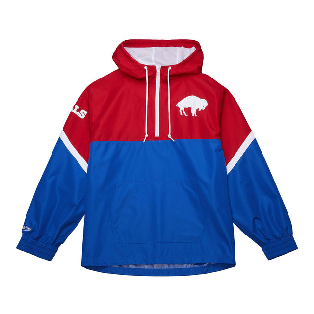 Bills 2025 Mitchell & Ness Men's NFL Tie Breaker Anorak Vintage Logo Lightweight Windbreaker