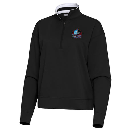 Hall of Fame Antigua Women's Black Goddess 1/2 Zip Pullover