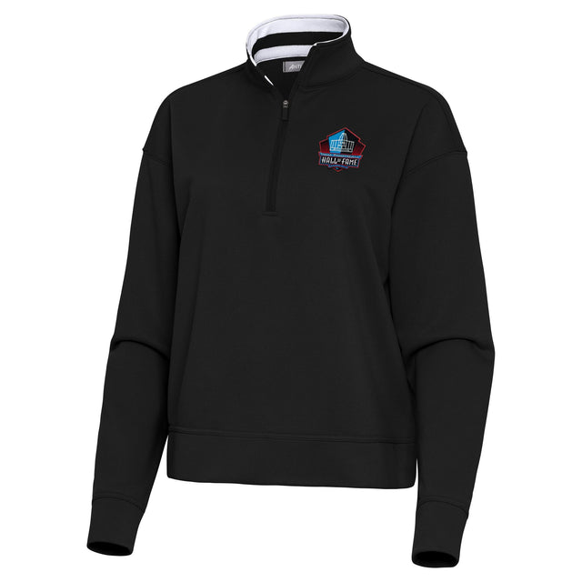 Hall of Fame Antigua Women's Black Goddess 1/2 Zip Pullover