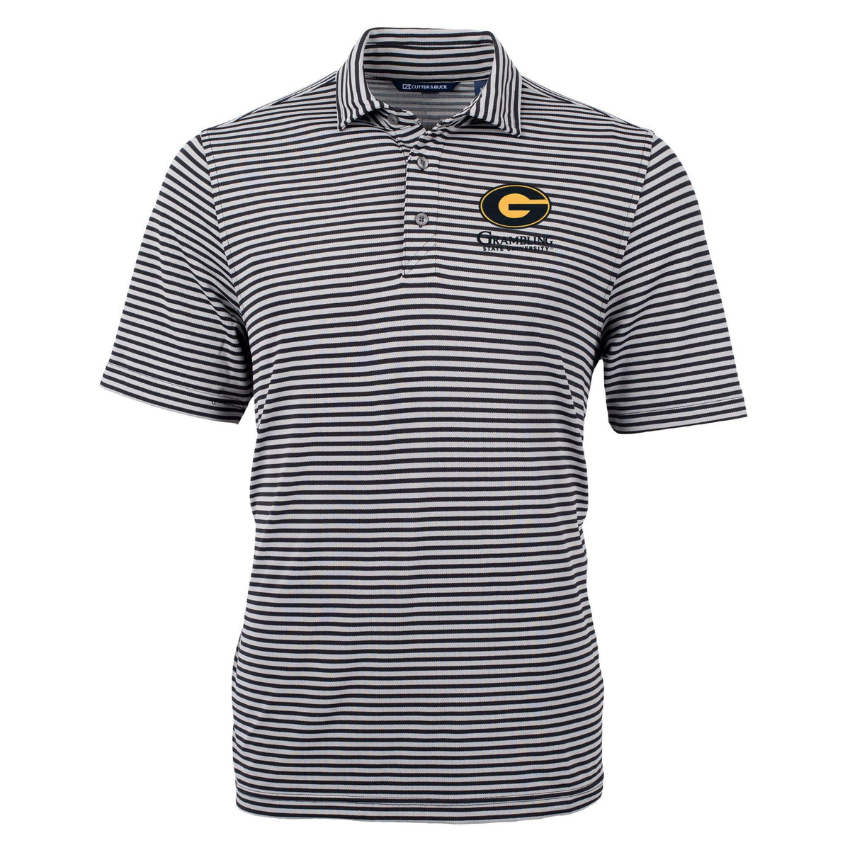 HBCU Team Cutter & Buck Men's Virtue Recycled Stripe Featherlight Pique Polo