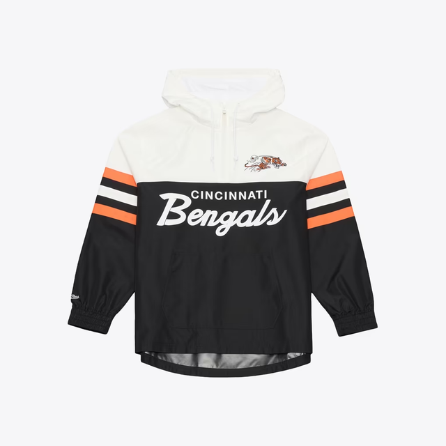 Bengals 2026 Mitchell & Ness Men's Head Coach Lightweight Anorak Windbreaker Pro Football Hall of Fame
