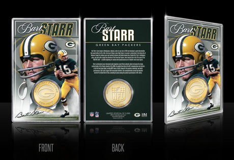 Packers Bart Starr Bronze Coin Card