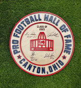 Class of 2025 Navy & Red Round Wall Sign