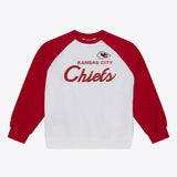Chiefs 2026 Mitchell & Ness Women's NFL Head Coach Raglan Crewneck Pro Football Hall of Fame