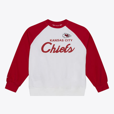 Chiefs 2026 Mitchell & Ness Women's NFL Head Coach Raglan Crewneck Pro Football Hall of Fame