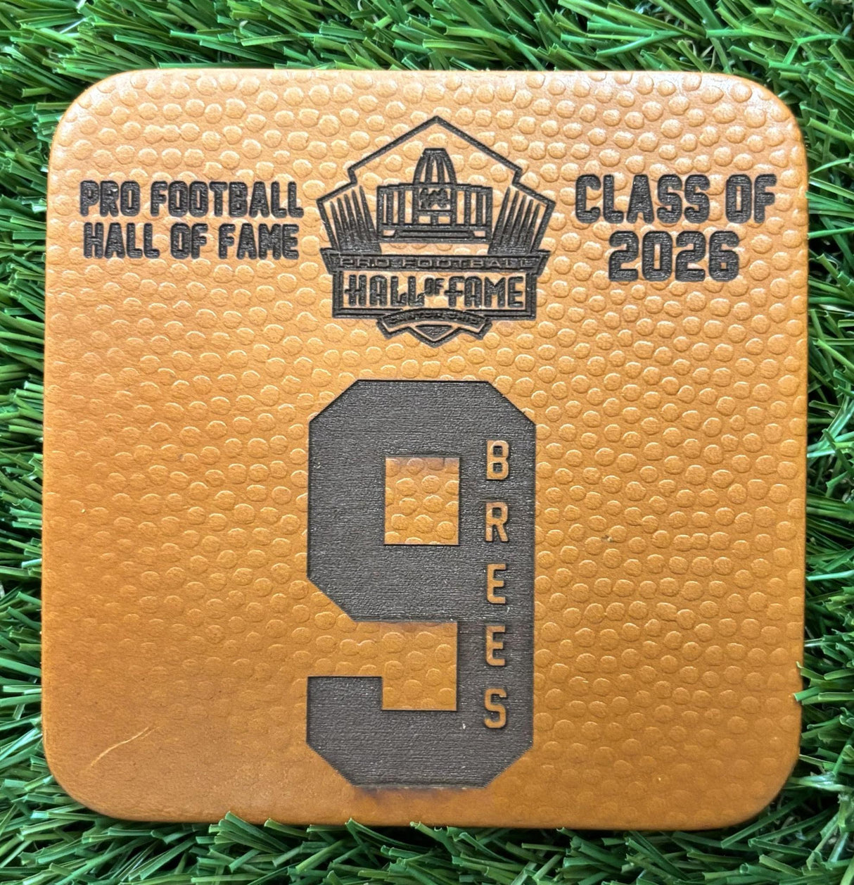 Drew Brees Leather Player Coaster