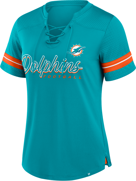 Dolphins Women's Play Script Fashion T-Shirt