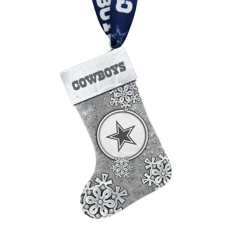 Cowboys Snowflake Stocking Ornament Pro Football Hall of Fame