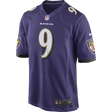 Ravens Justin Tucker Men's Purple Nike Game Jersey