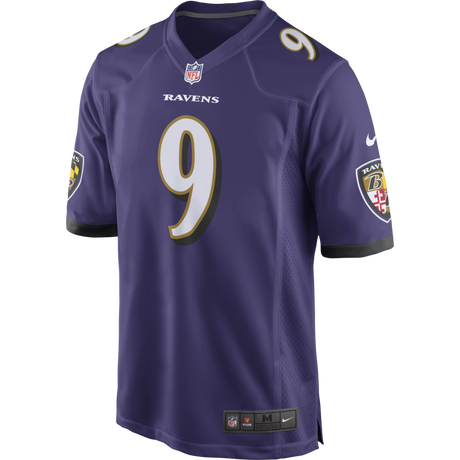 Ravens Justin Tucker Men's Purple Nike Game Jersey