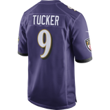 Ravens Justin Tucker Men's Purple Nike Game Jersey