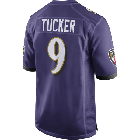 Ravens Justin Tucker Men's Purple Nike Game Jersey