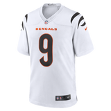 Bengals Joe Burrow Men's White Road Nike Game Jersey