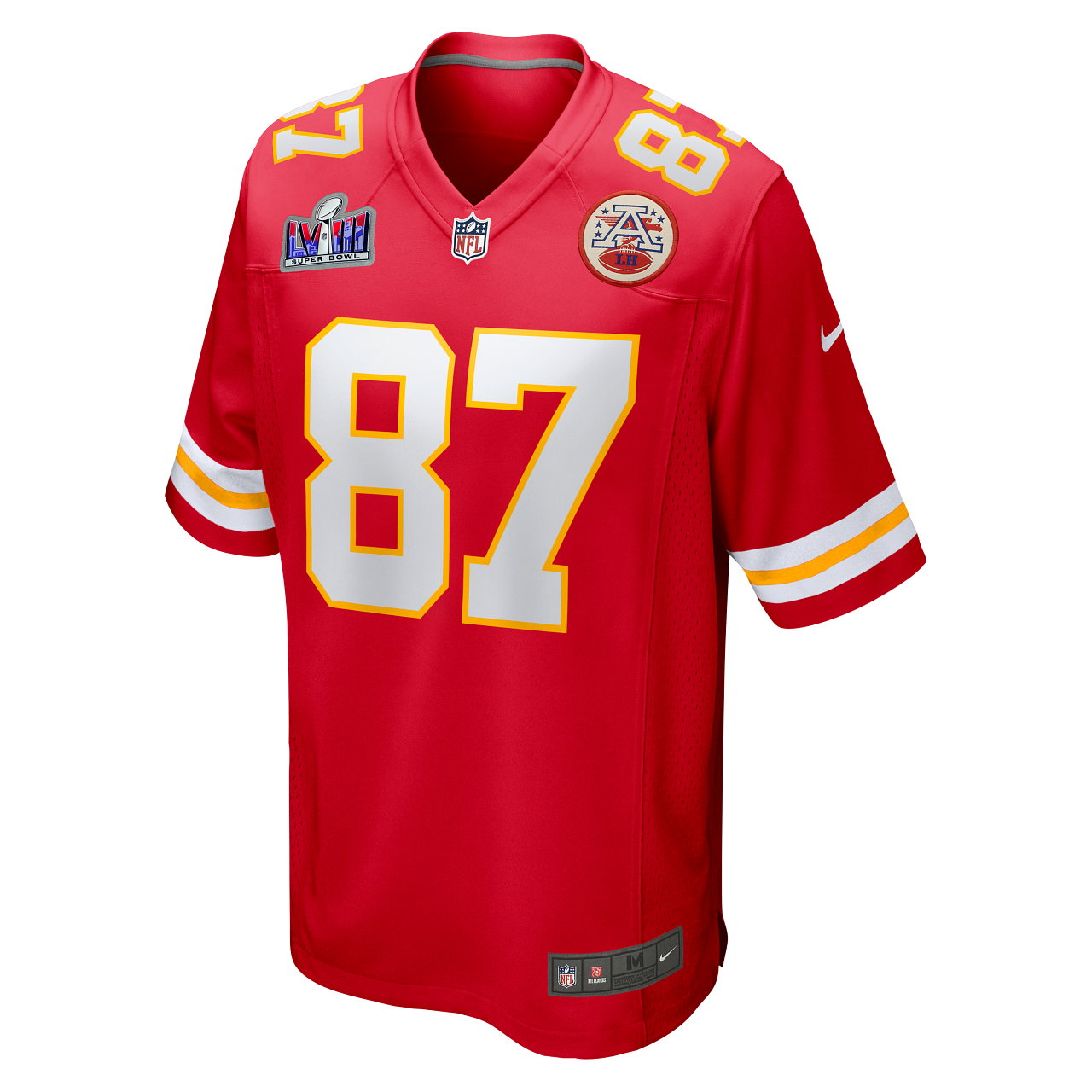 Chiefs Travis Kelce Super Bowl LVIII (58) Red Game Jersey