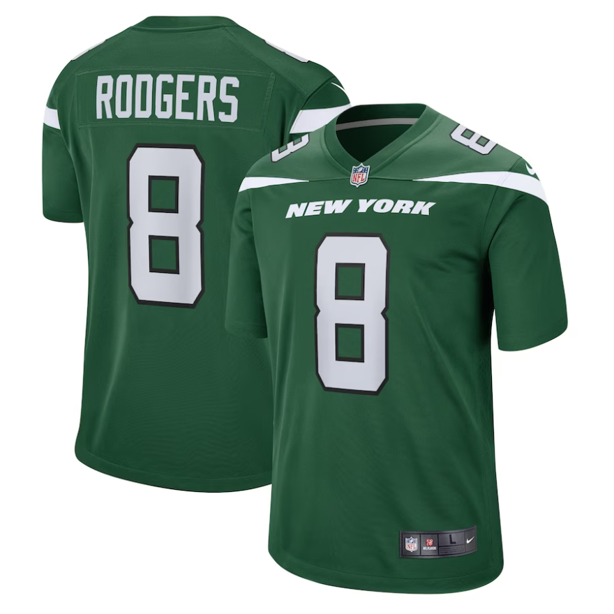 Jets Aaron Rodgers Adult Nike Game Jersey