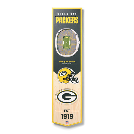 Packers 8" x 32" 3D Stadiumview Banner