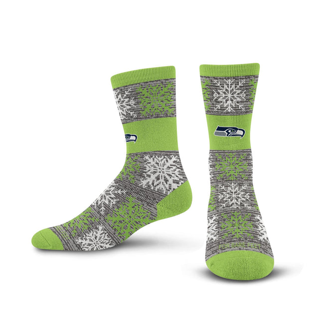 Seahawks 2026 Big Snowflakes Sock Pro Football Hall of Fame