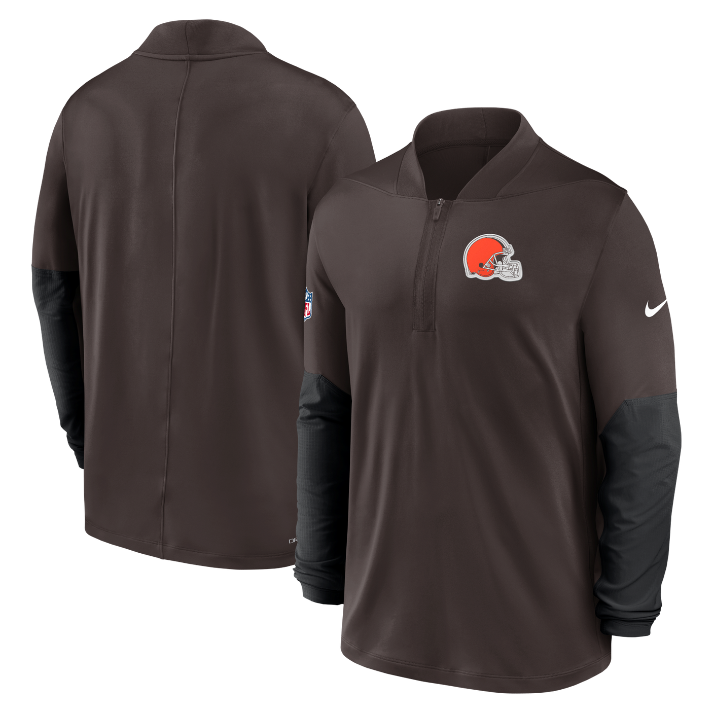 Browns 2025 Nike Men's Mid Weight Half Zip