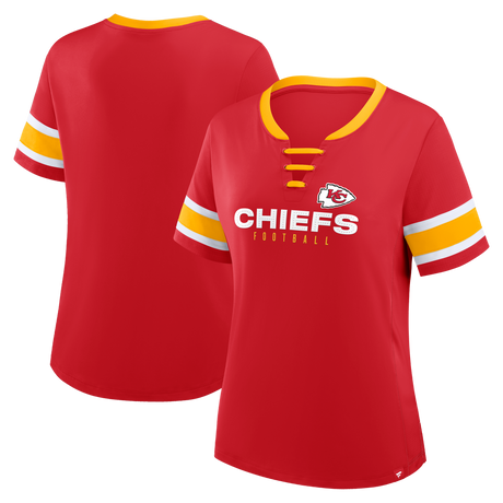 Chiefs 2025 Fanatics Women's Draw Play Athena Lace Up T-Shirt