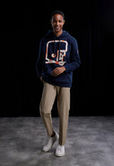Pro Football Hall of Fame X Haggar - Navy and Orange Graphic Helmet Pullover Sweatshirt