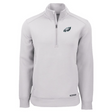 Eagles Cutter and Buck Men's Grey Roam Eco Quarter Zip Pullover