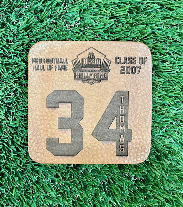 Thurman Thomas Leather Player Coaster